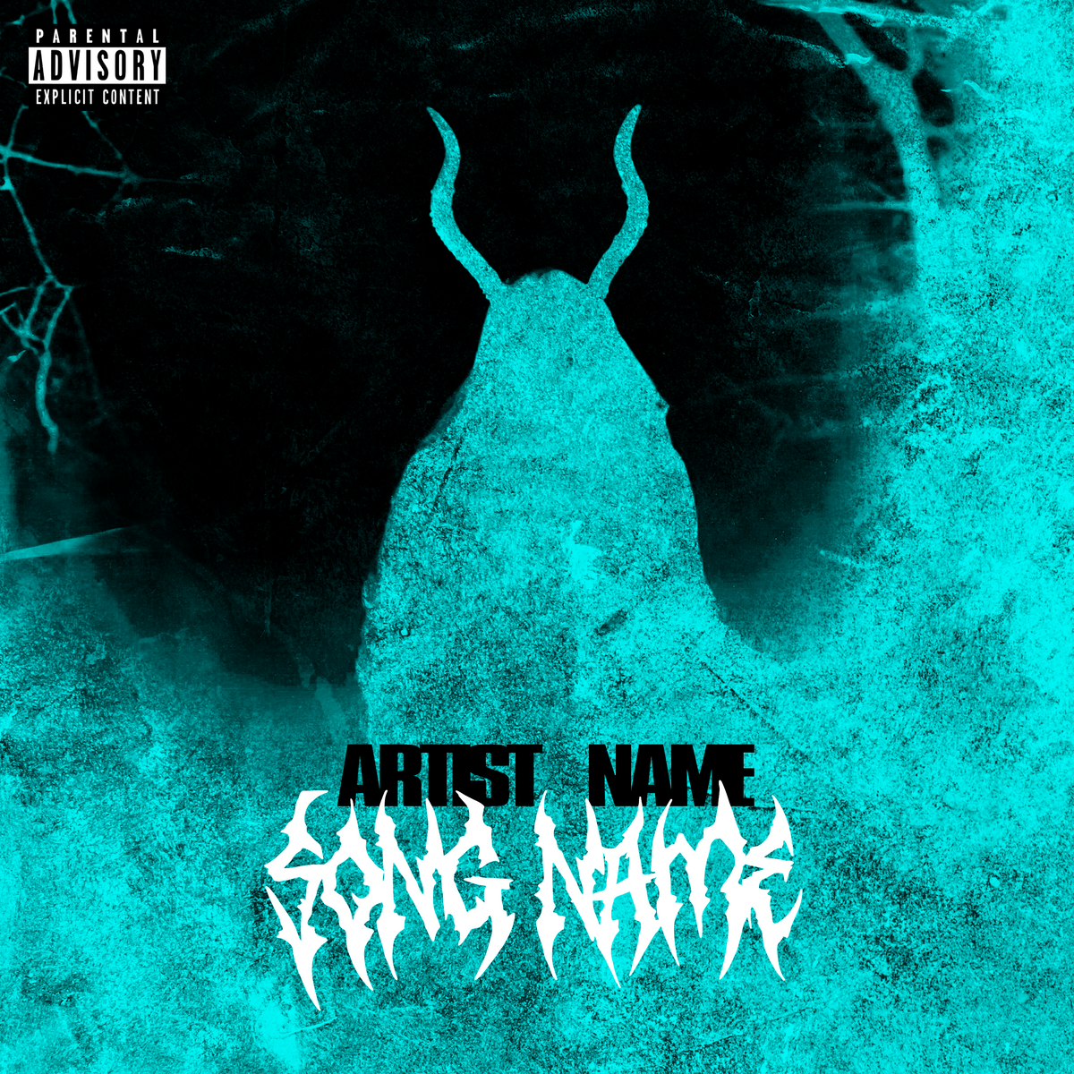 Demon Cover Art – Dark Trap & Metal Music Cover | Premade PSD