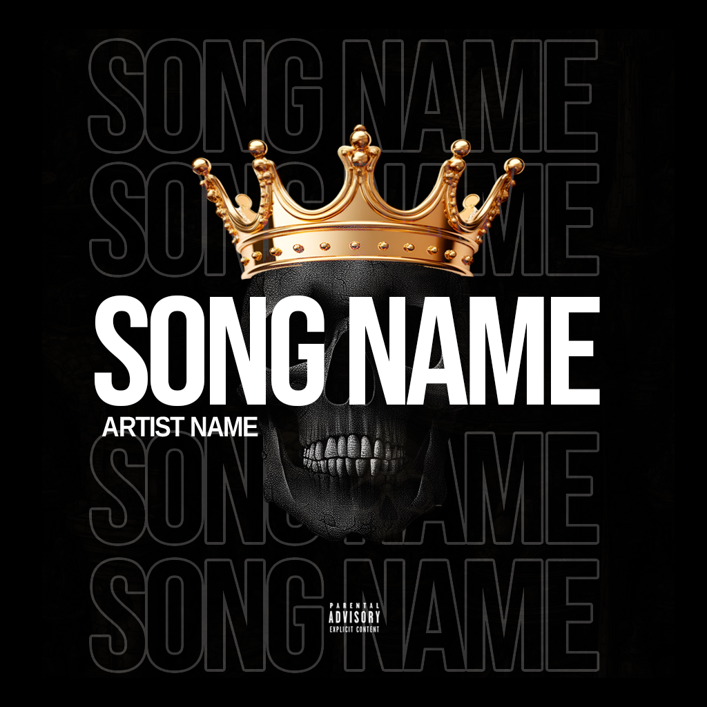 Skull Cover Art – Dark Rap Cover Design | Premade PSD